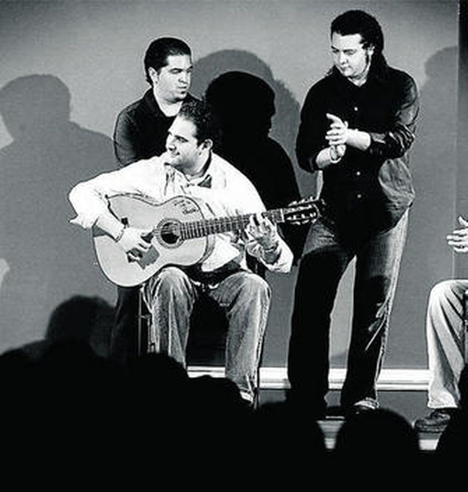 El joven tocaor en un recital.