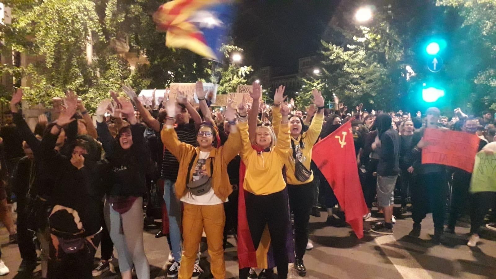La protesta por la sentencia del procés en Granada.