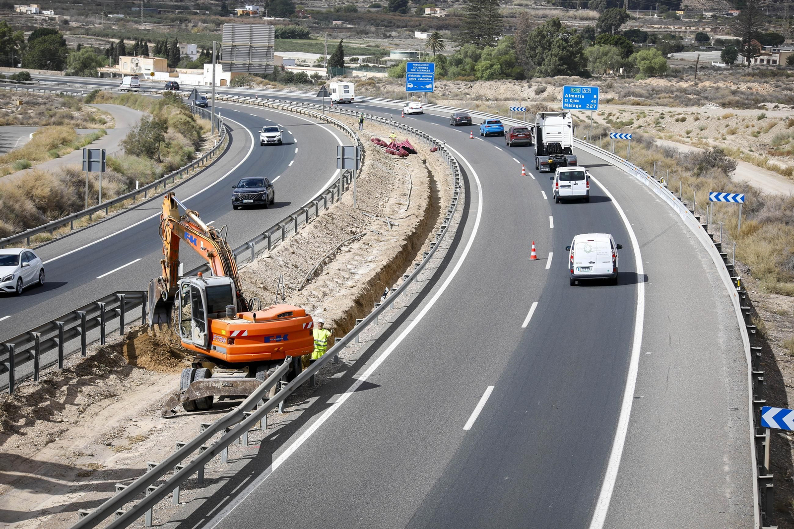Las imágenes de las obras para la conexión entre la A7 y la A-92 en Viator