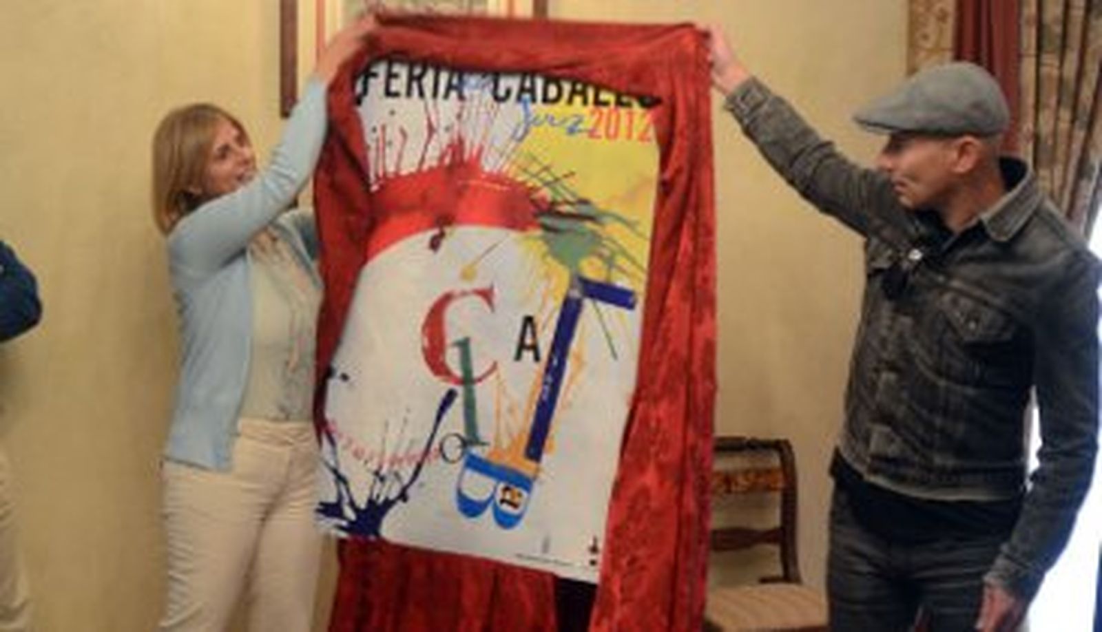 Un caligrama que representa un caballo es el cartel de Feria