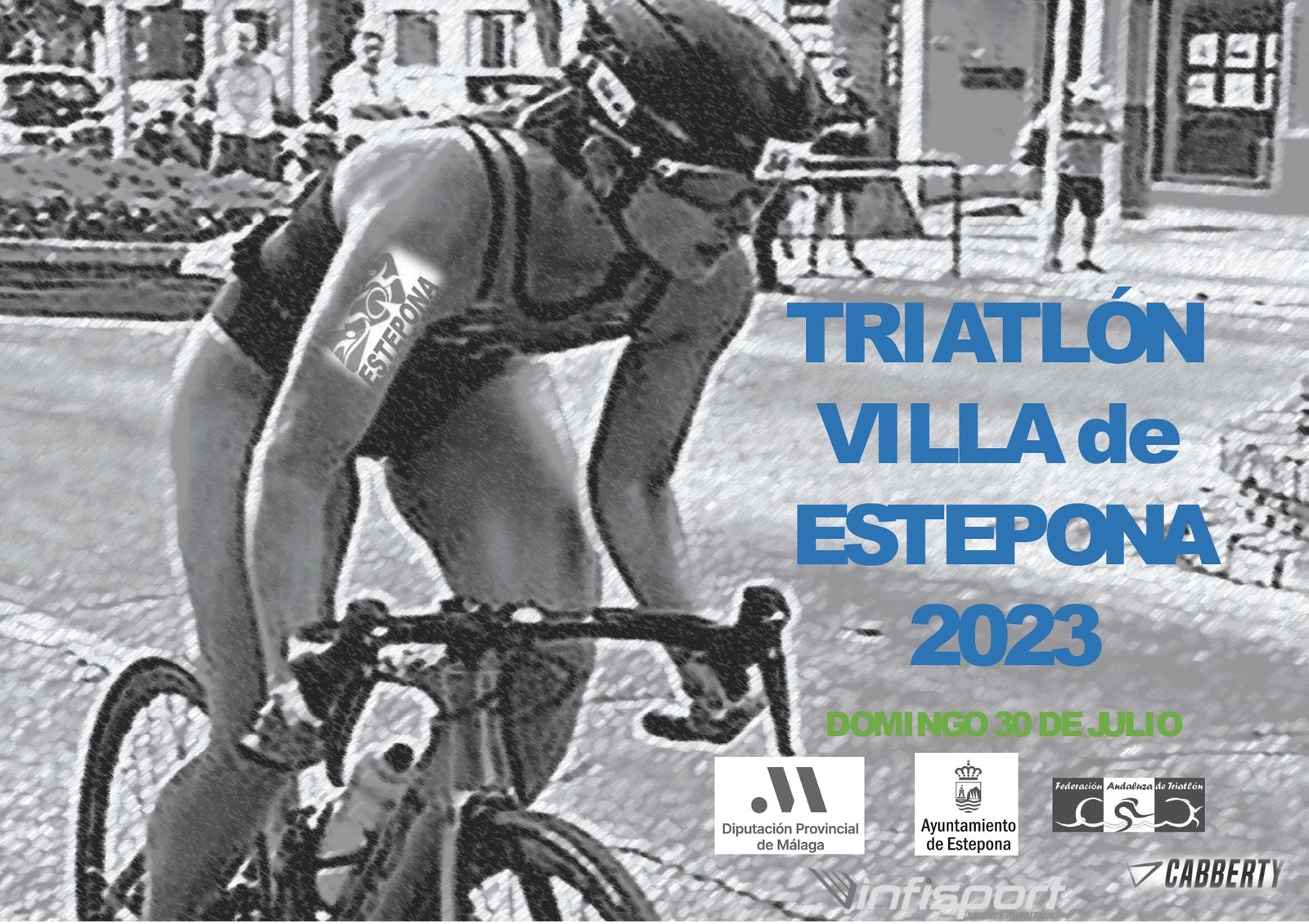 Cartel del XXV Triatlón Villa de Estepona 2023