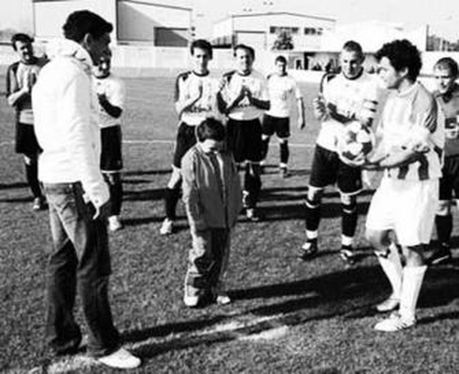 Andrés, en el partido benéfico de los dos clubes de fútbol rinconeros.