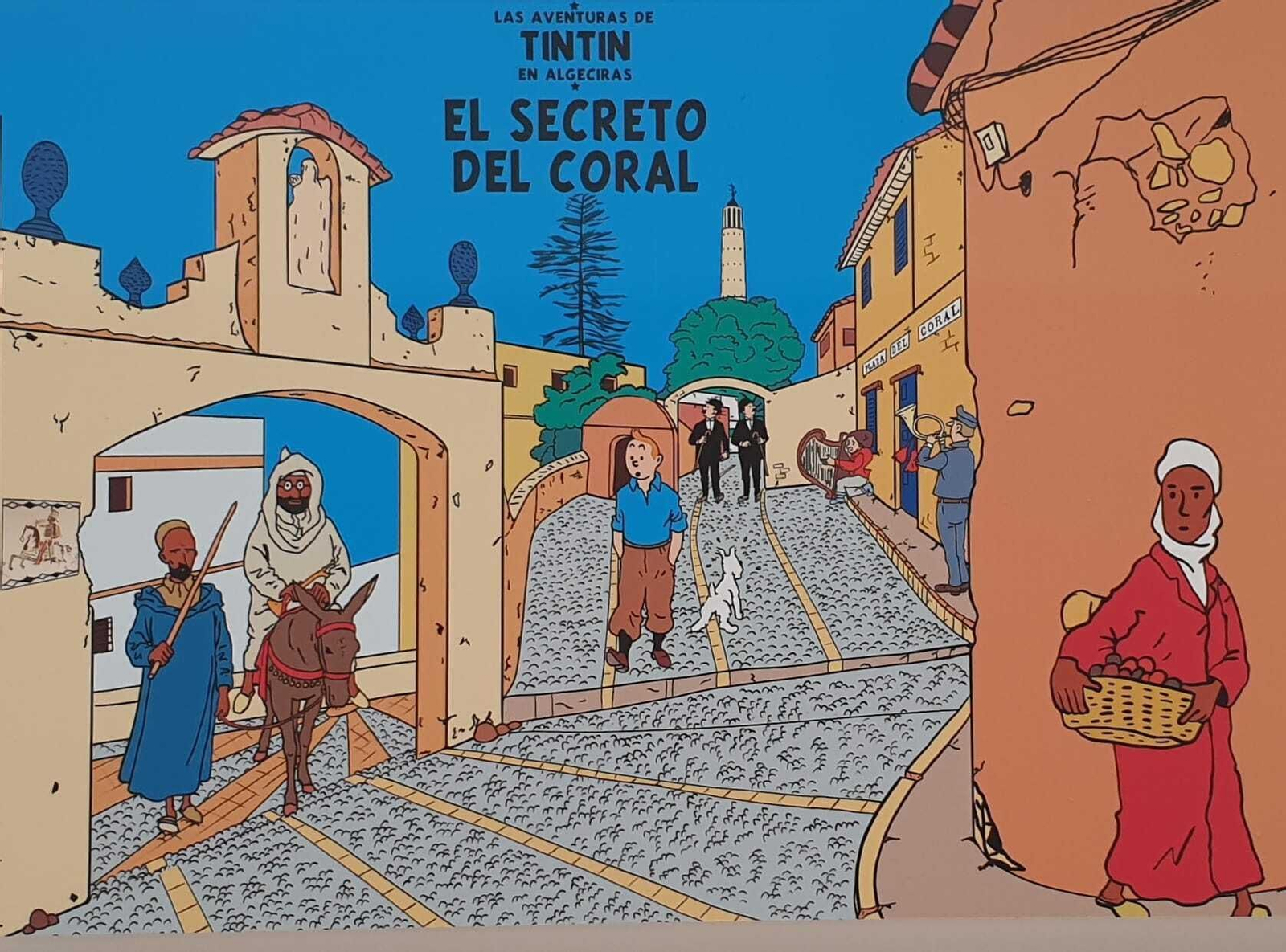 Ilustraciones de la exposición 'Las aventuras de Tintín en Algeciras'.