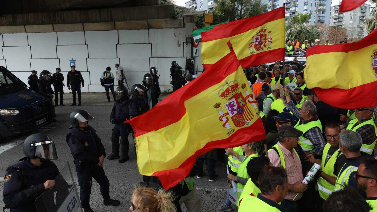 La protesta de los empresarios y trabajadores del campo.