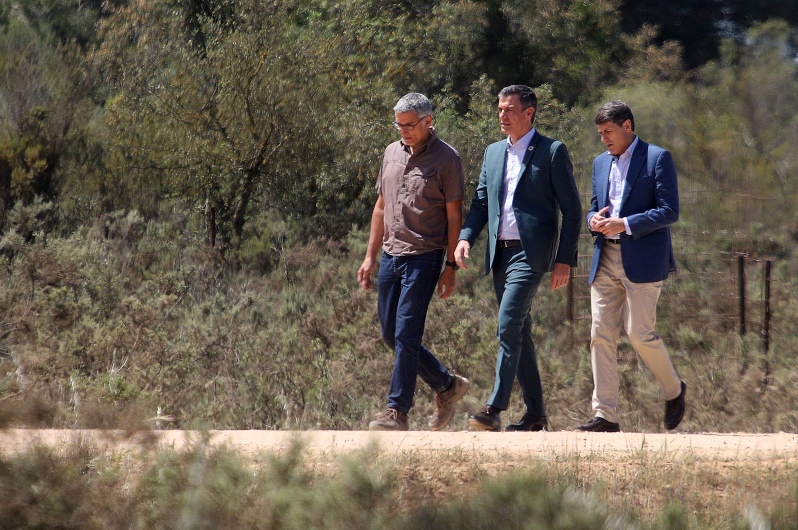 Imágenes de la visita de Pedro Sánchez a Doñana