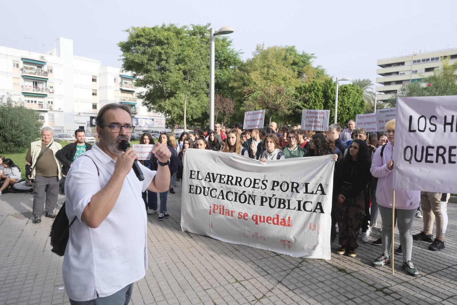La nueva protesta del instituto Averroes de Córdoba, en imágenes