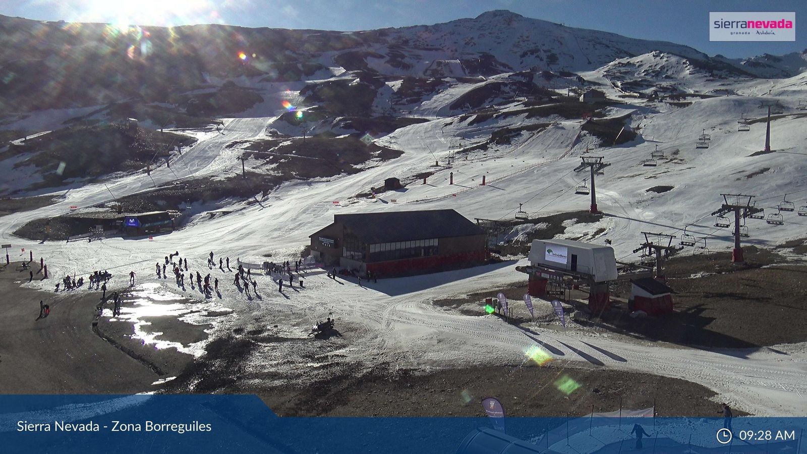 Zona de Borreguiles, vista con las cámaras de Cetursa.