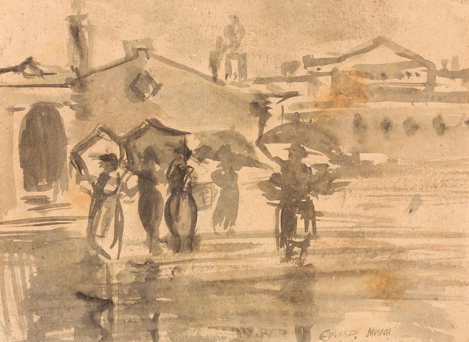 Aguada de Edvard Munch, que se vendió en 4.600 euros.