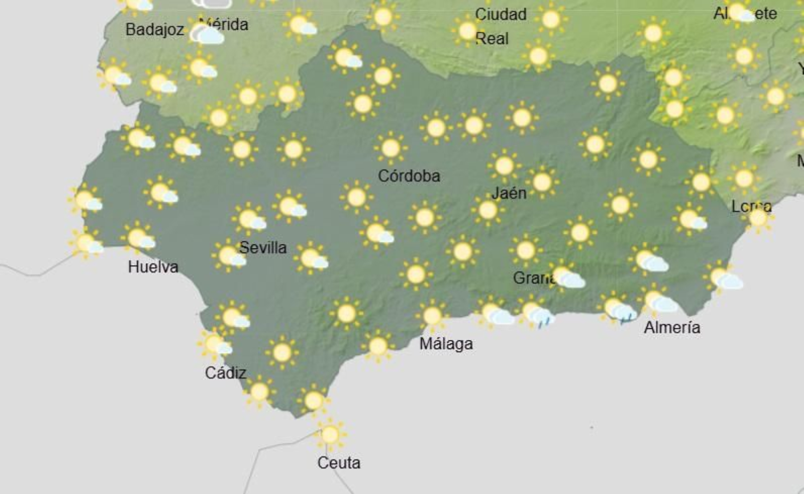 Los cielos generalmente despejados abren camino al descenso térmico.