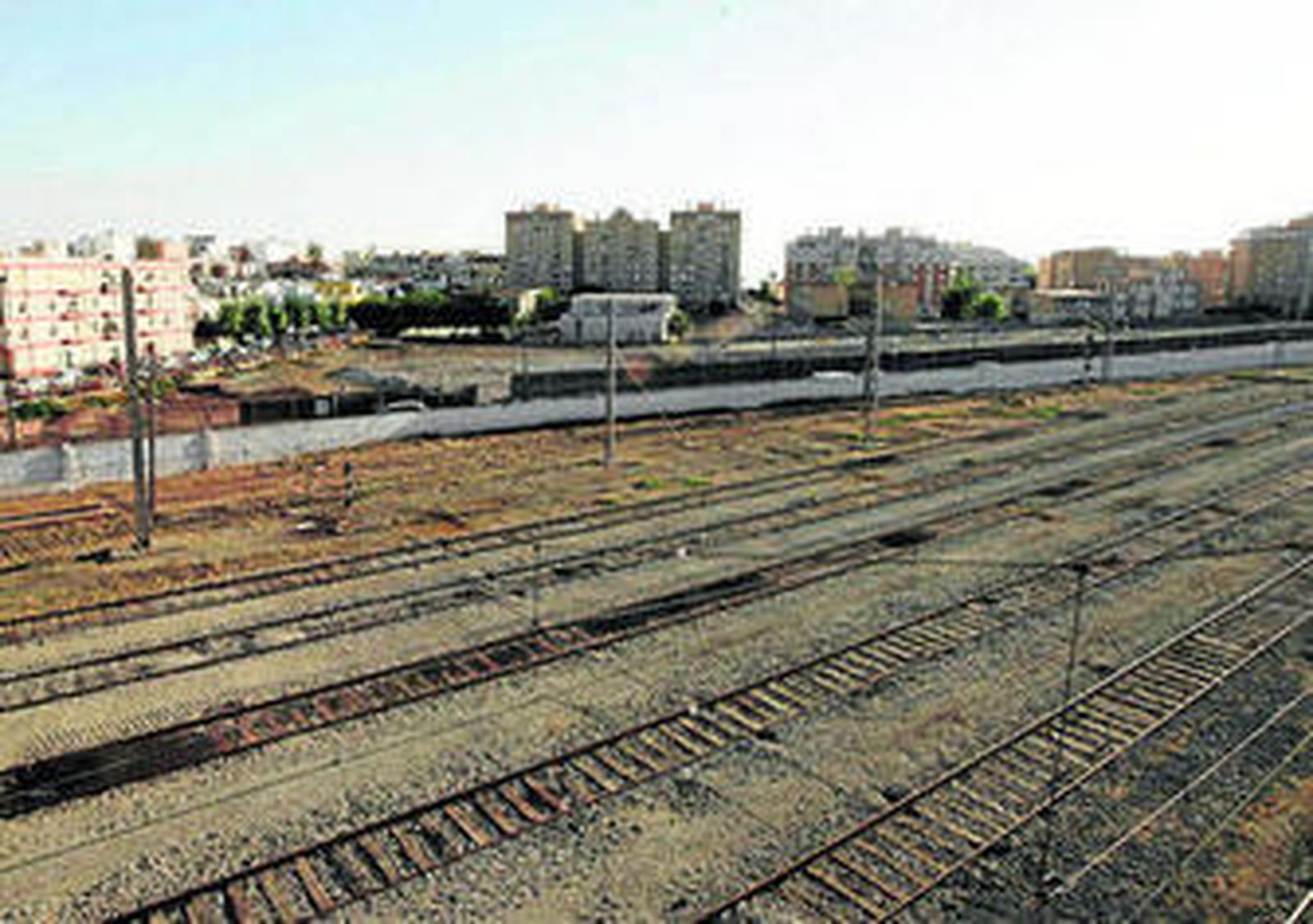 El paisaje de playa de vías sin Toblerone.