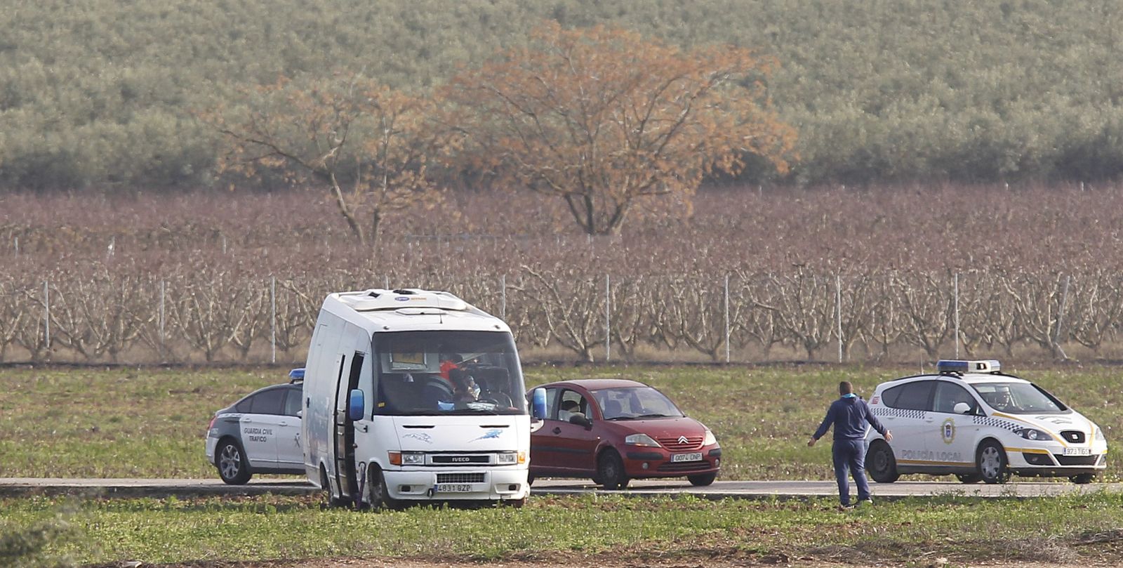 El accidente del autobús escolar, en imágenes