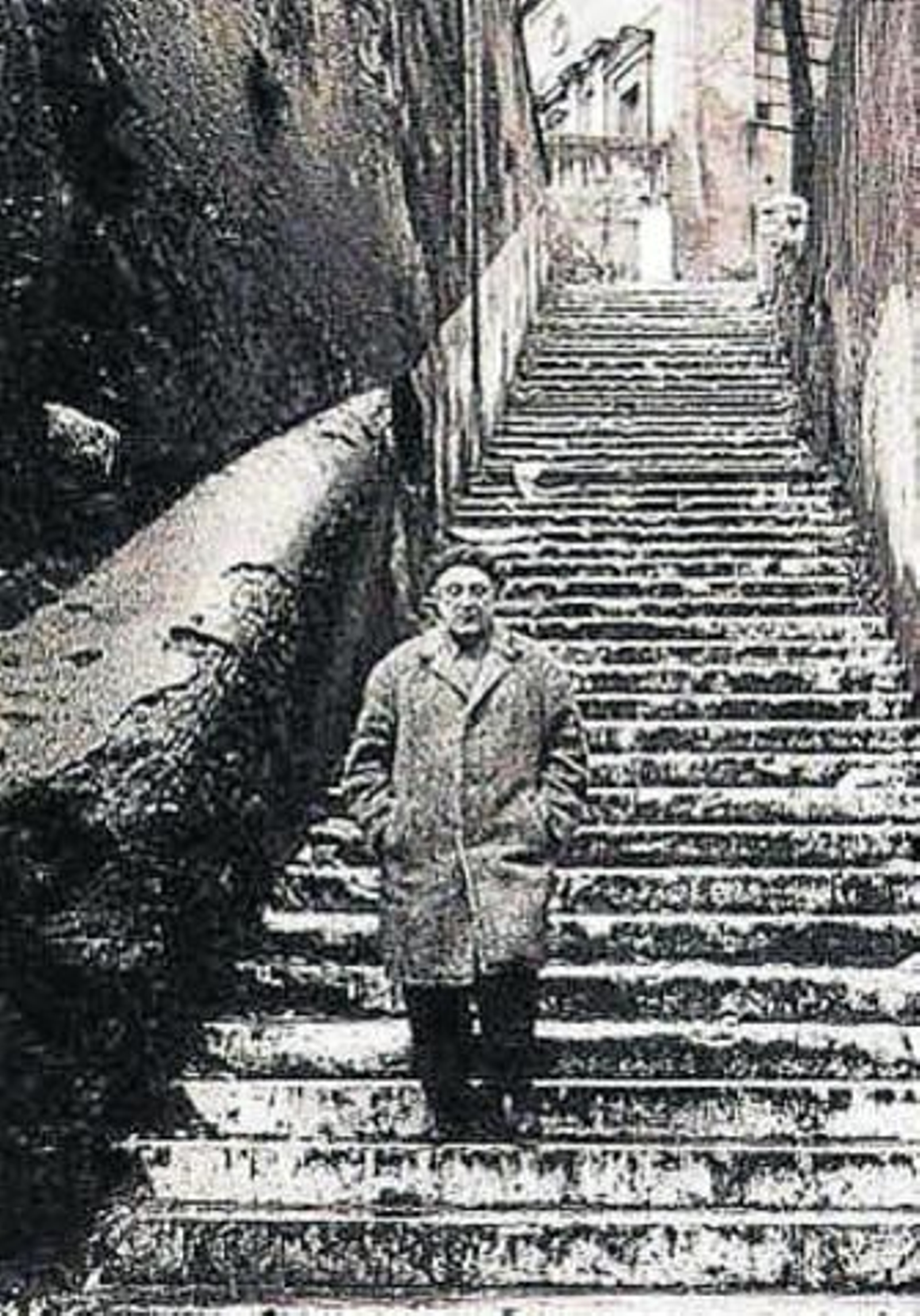 El poeta y pintor en el Gianicolo, muy cerca de su vivienda.