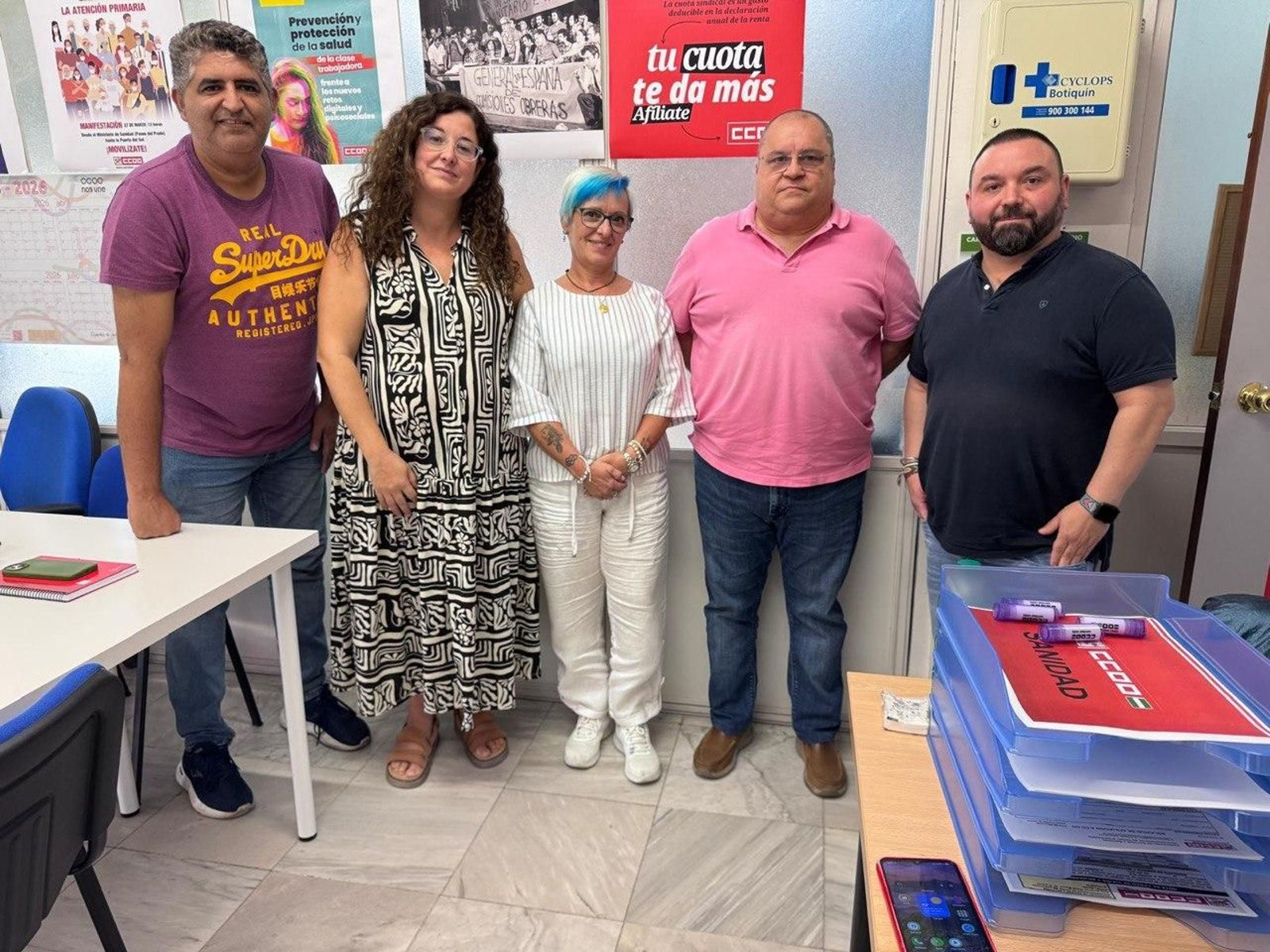 IU se reúne con la sección sindical de CCOO del Hospital de Jerez.