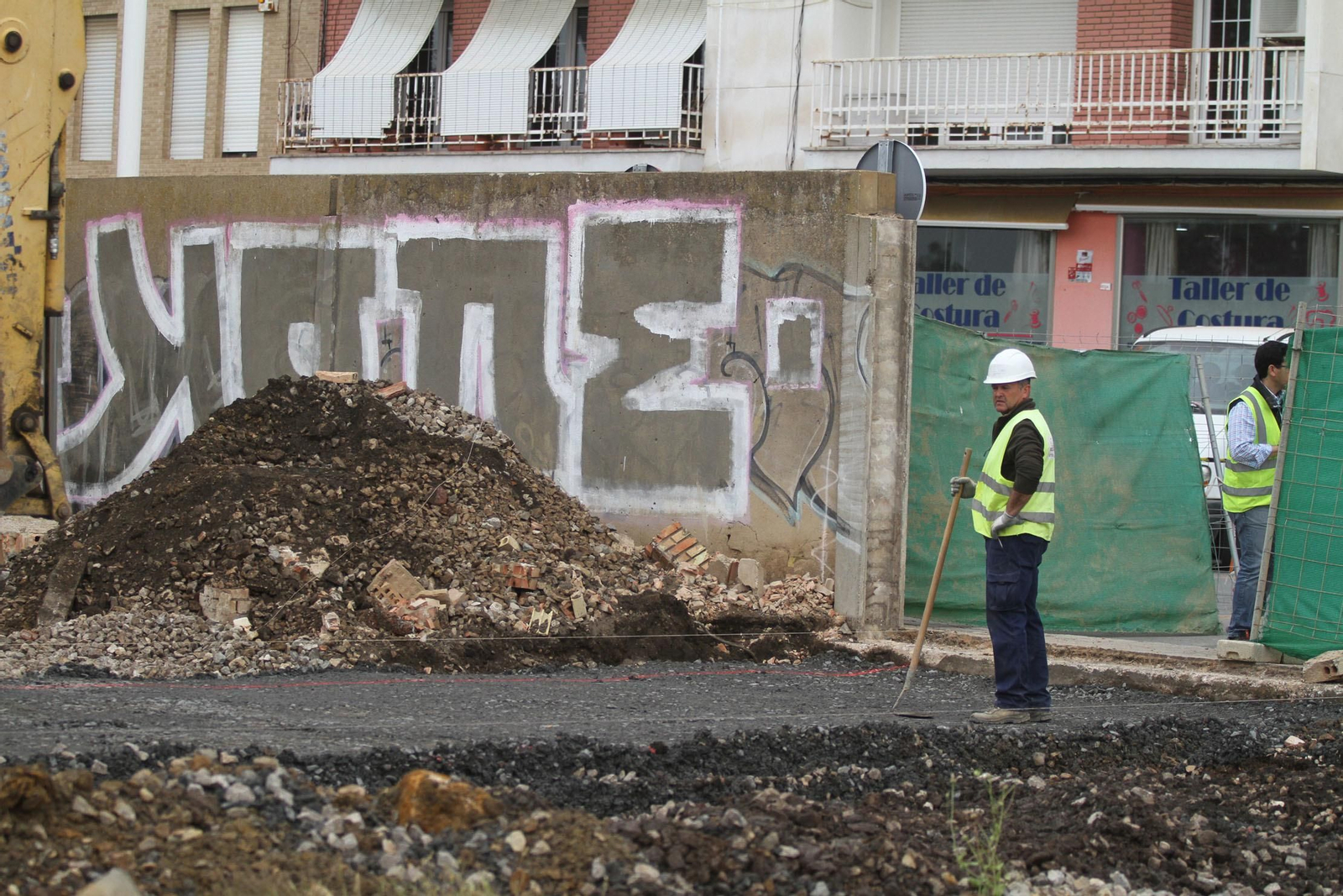 Los últimos preparativos de la estación de tren, en imágenes