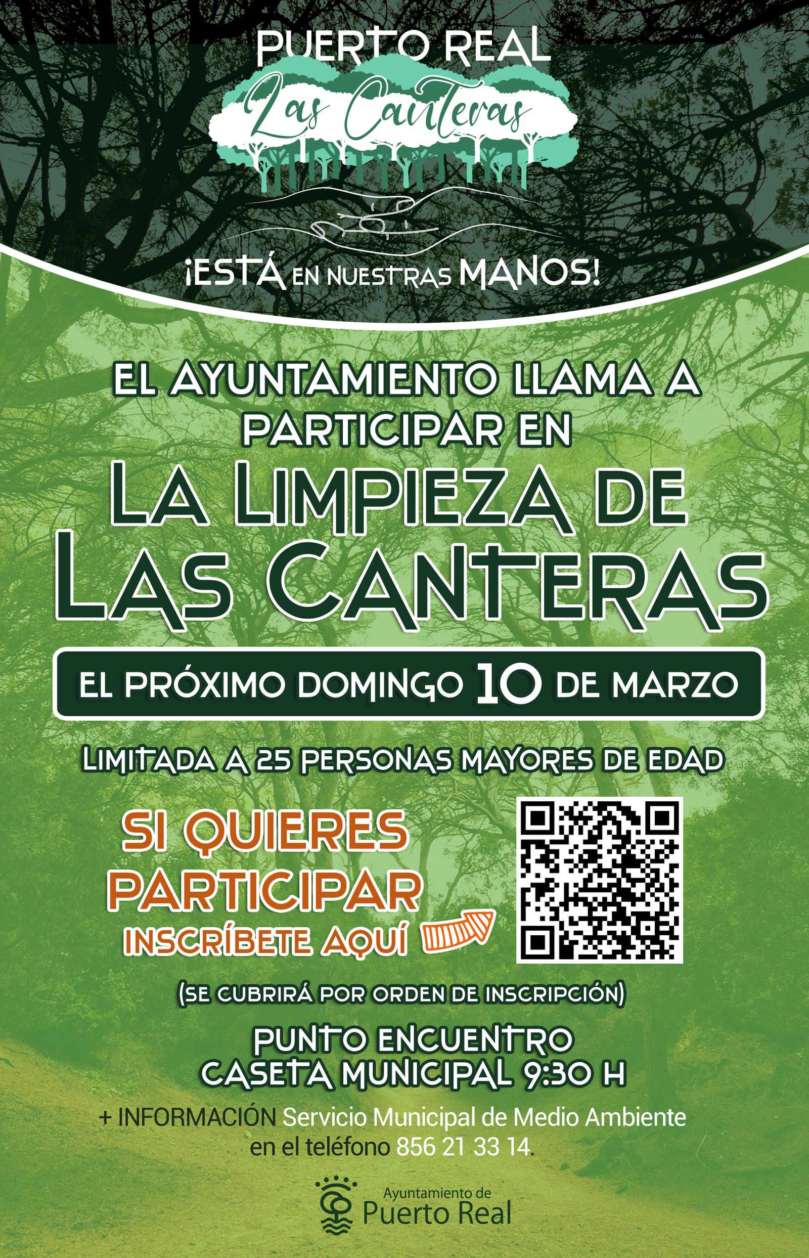 Puerto Real convoca una limpieza de Las Canteras el día 10 de marzo