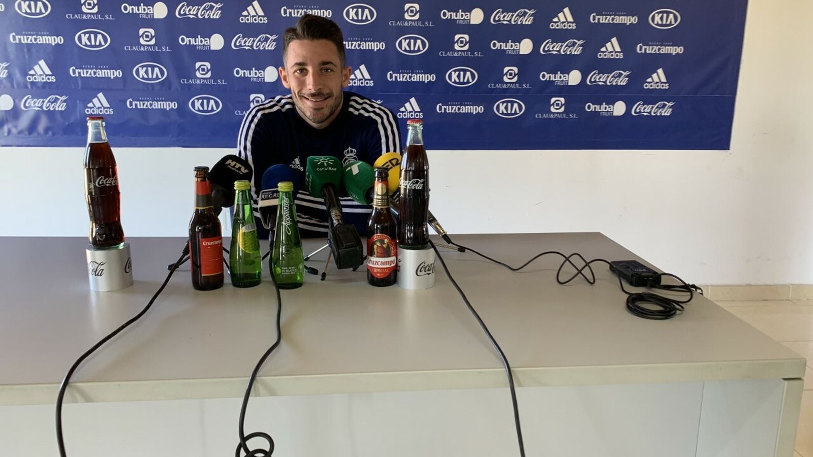 José Manuel Irizo, hoy en la sala de prensa de la Ciudad Deportiva del Recre.