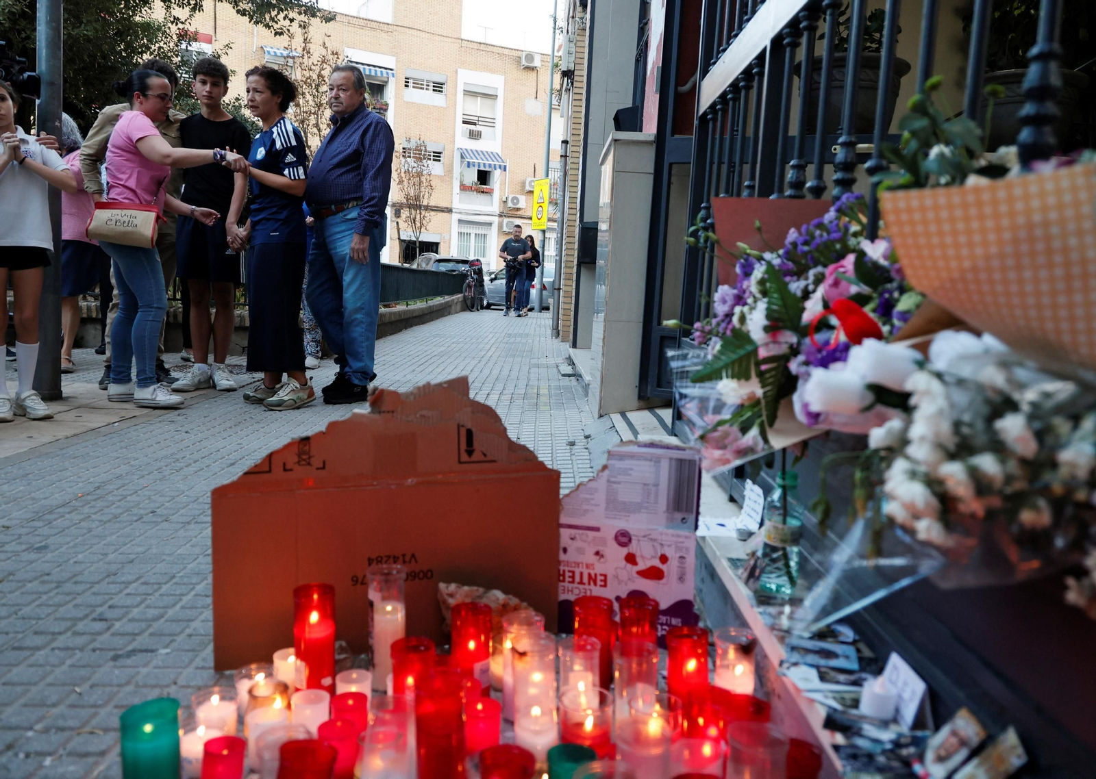 Altar que se erigió en memoria de Sandra Peña.