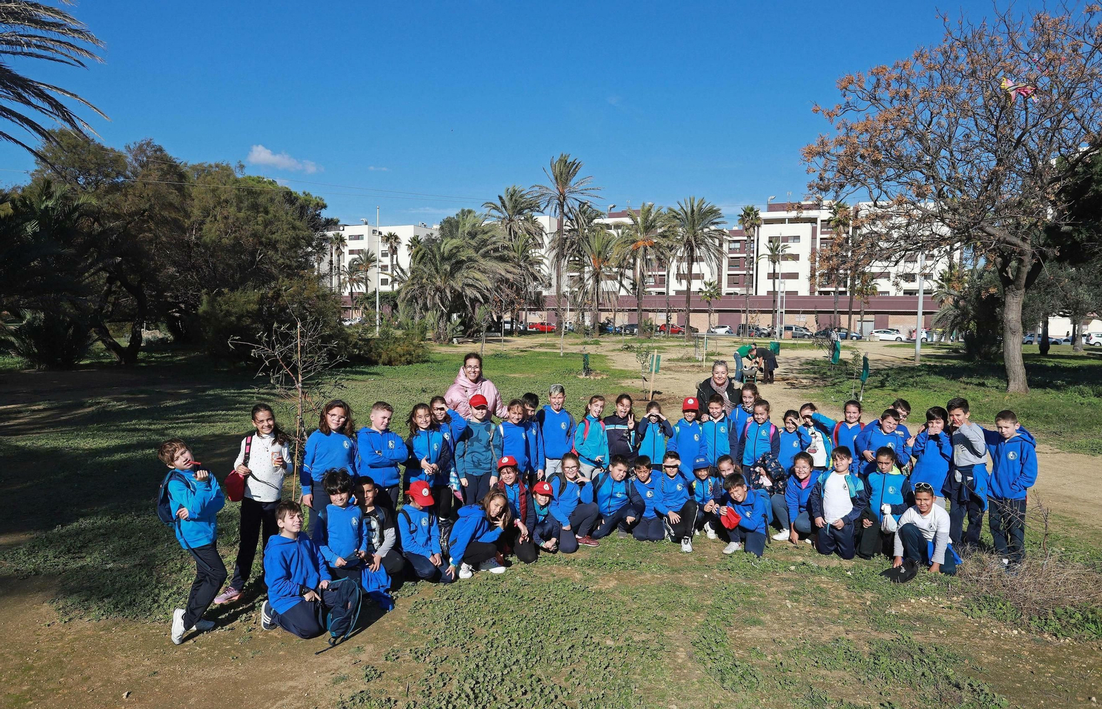 Los alumnos del colegio Isabel La Católica.