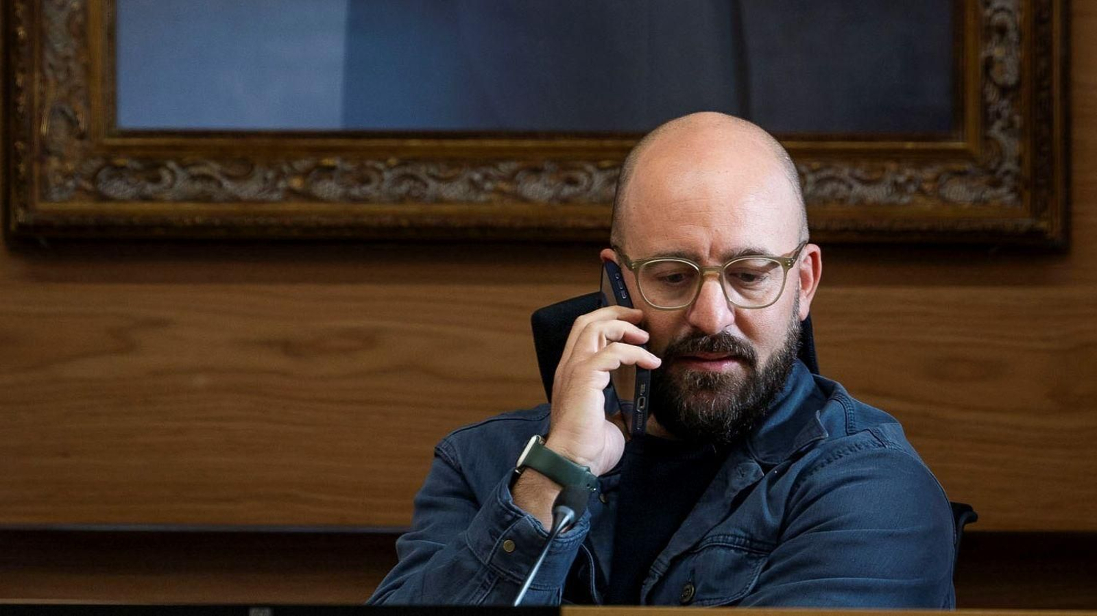 El alcalde de El Puerto, Germán Beardo, en un reciente pleno municipal.