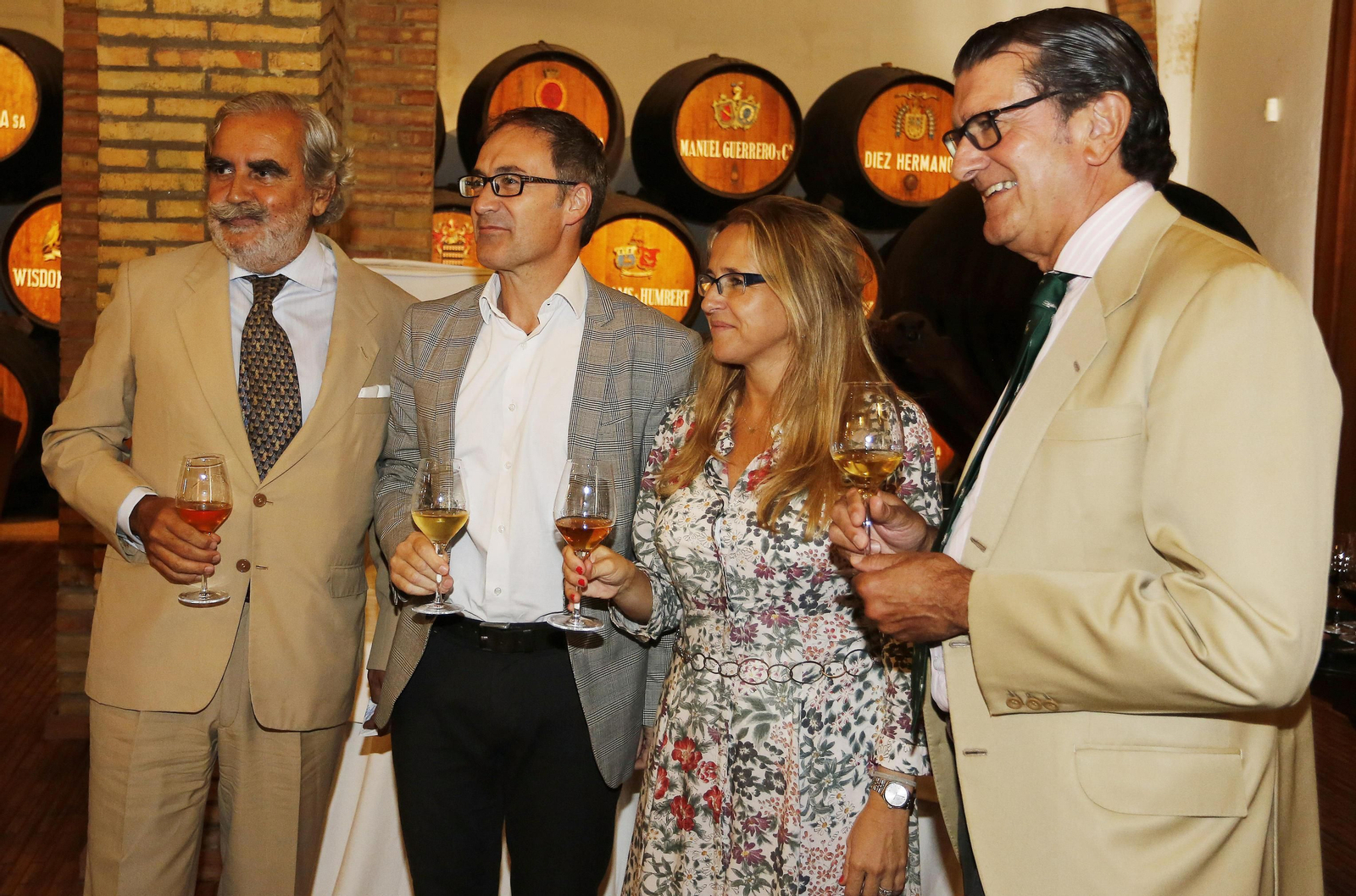 Evaristo Babé (Fedejerez), Rafael Rendón (Bodegas Fundador), Patricia de la Puerta (Fedejerez) y Alfonso Roldán (Williams & Humbert).