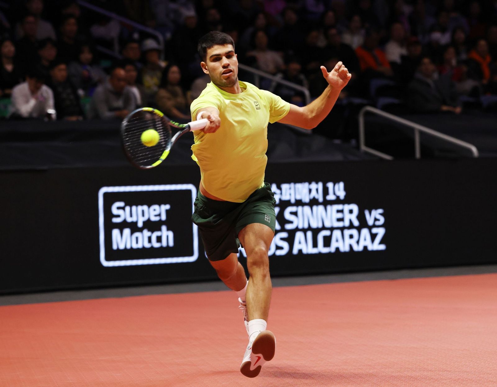 Las fotos de la exhibición entre Alcaraz y Sinner