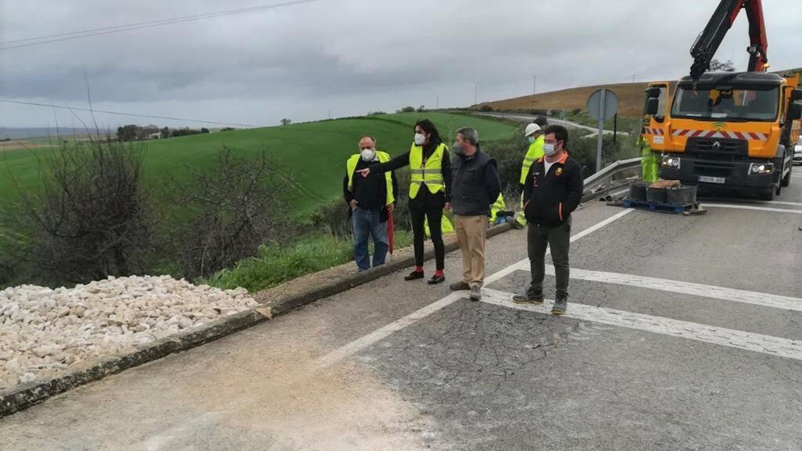 Para recuperar la cañada real se ha aportado material de relleno al terreno para reducir la pendiente.