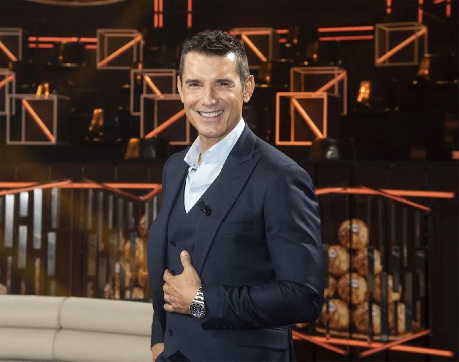 Jesús Vázquez, en la presentación de la campaña 'Juntos brillamos más' de Ferrero Rocher, firma de la que es embajador.