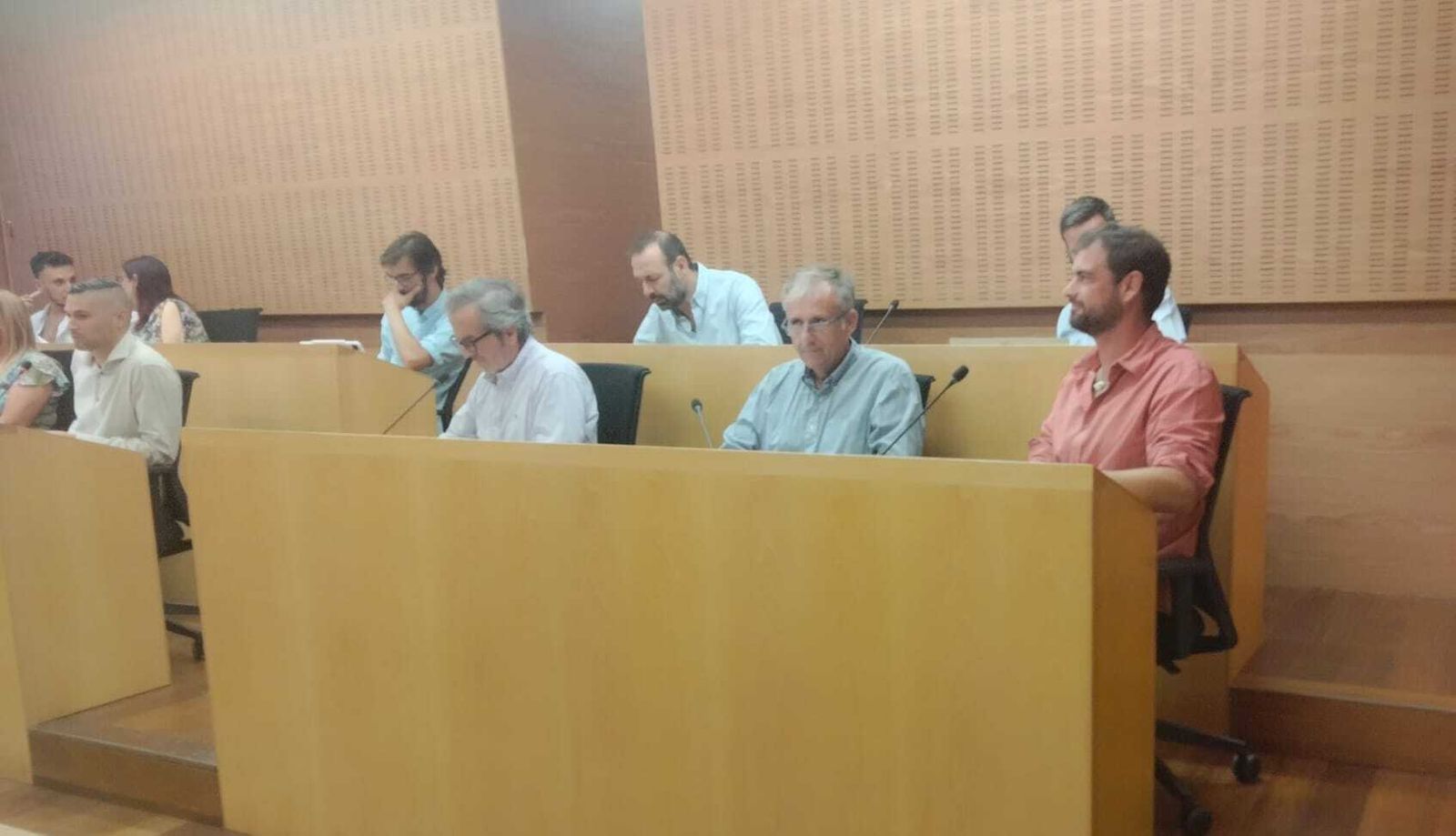 Los concejales de Vox, en el último pleno.