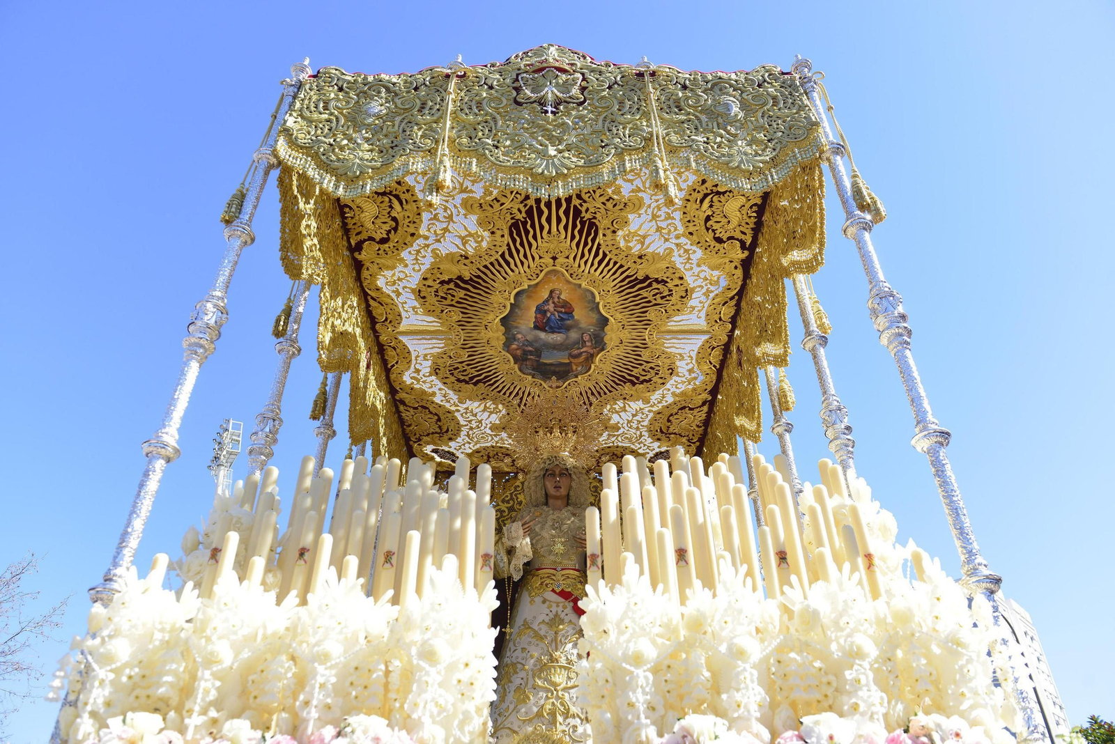Detalle del palio de Ntra. Señora del Rosario