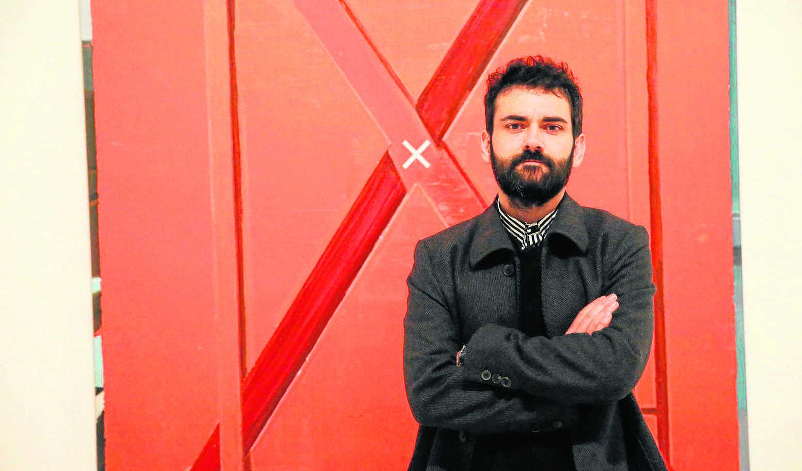 Rubén Guerrero durante la presentación de la muestra en el museo malagueño.