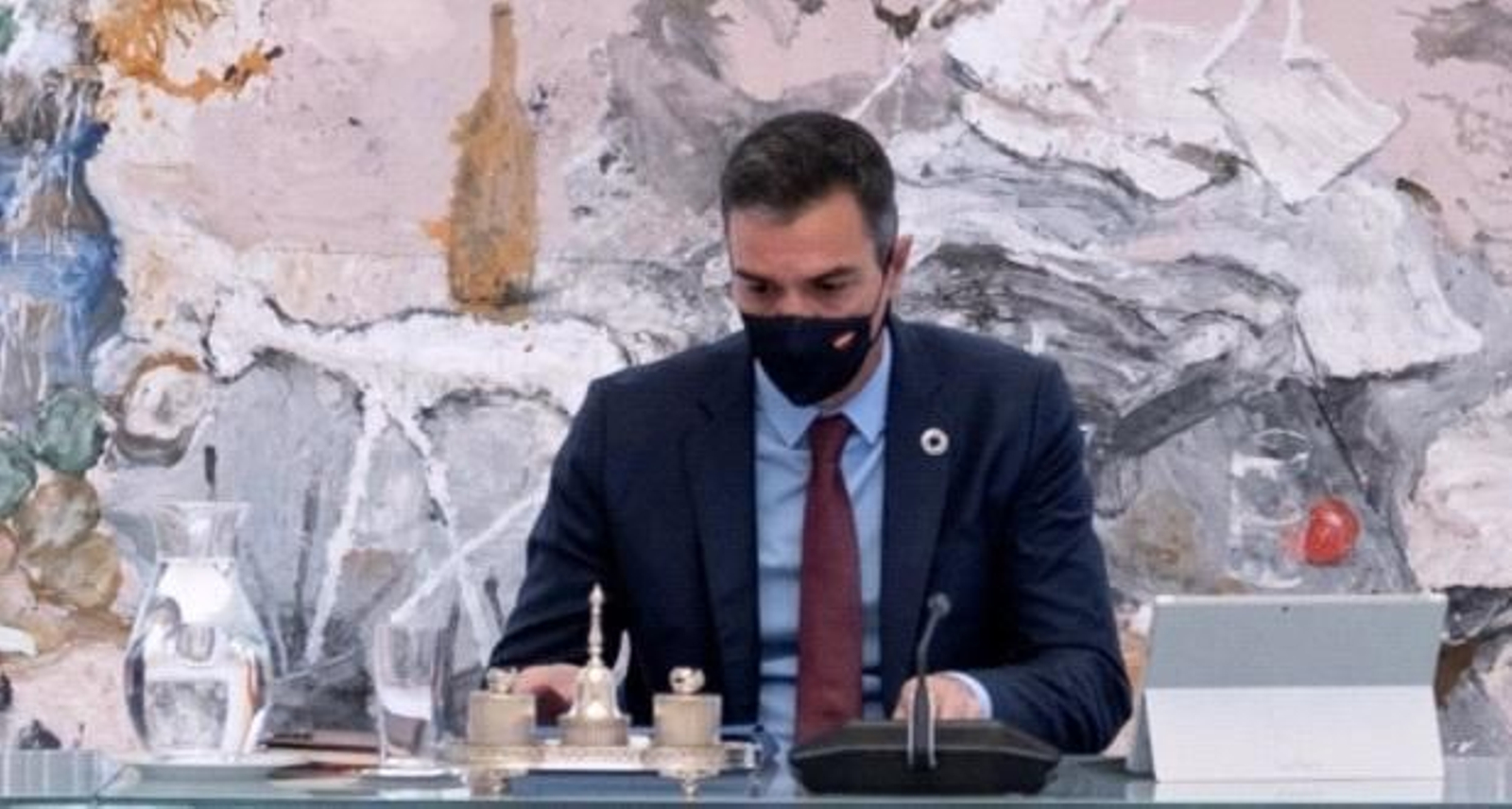 El presidente del Gobierno, Pedro Sánchez, en el Consejo de Ministros de este martes.