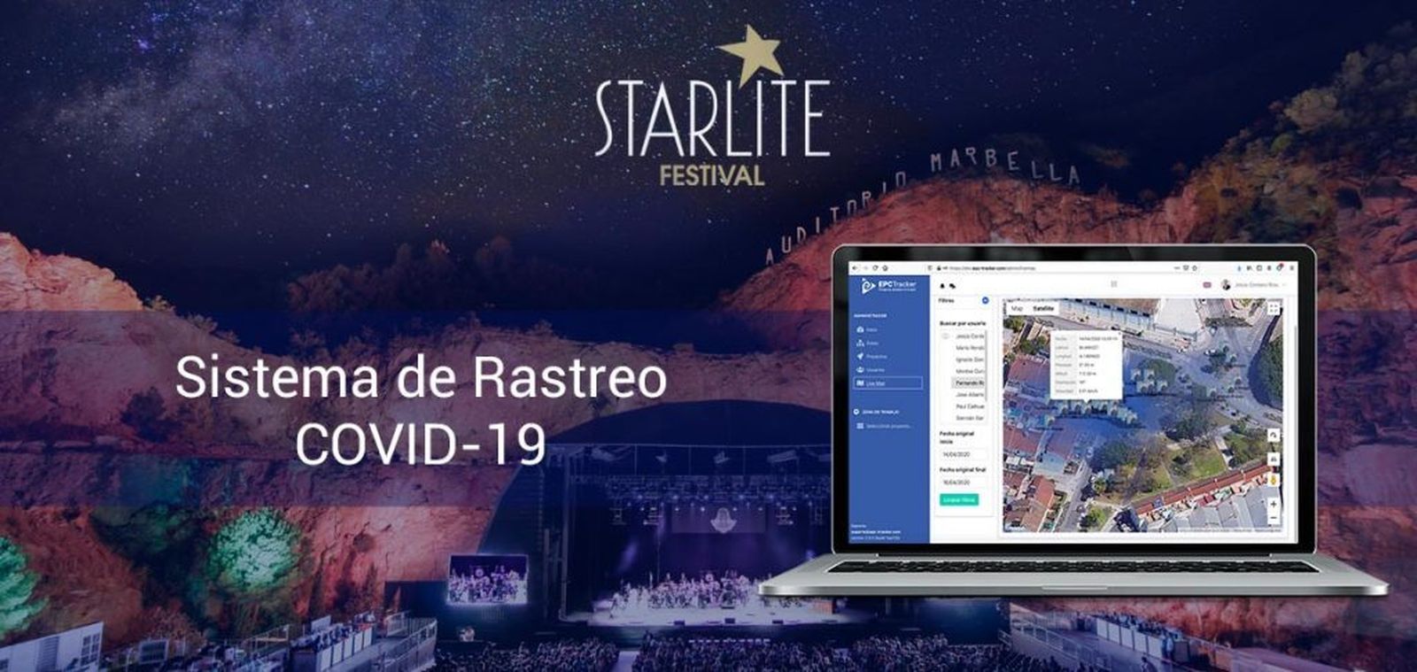 El sistema de rastreo Covid-19 diseñado para el Starlite Festival.