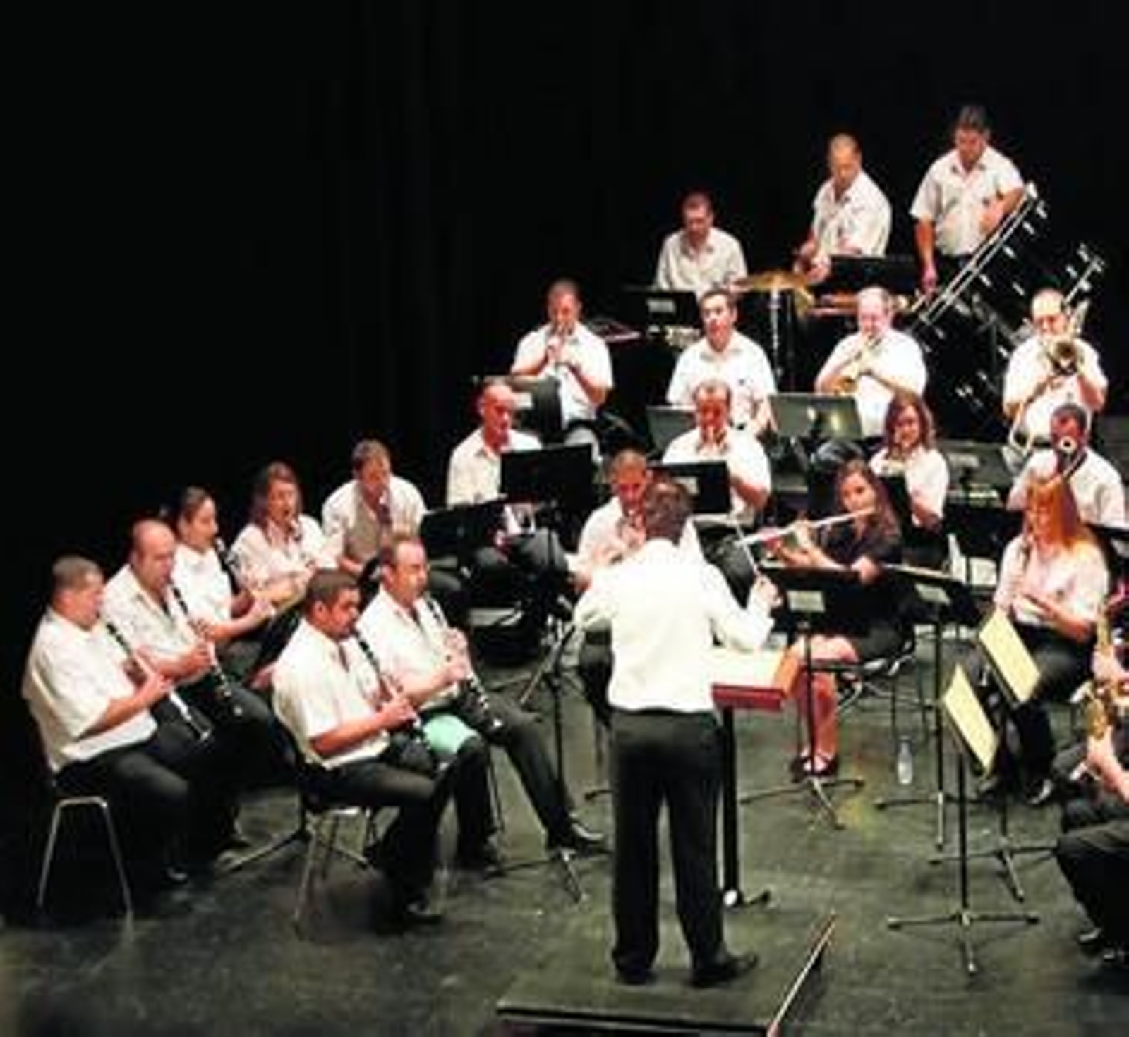 Juan José Navarro dirigiendo la Banda Municipal de Música.
