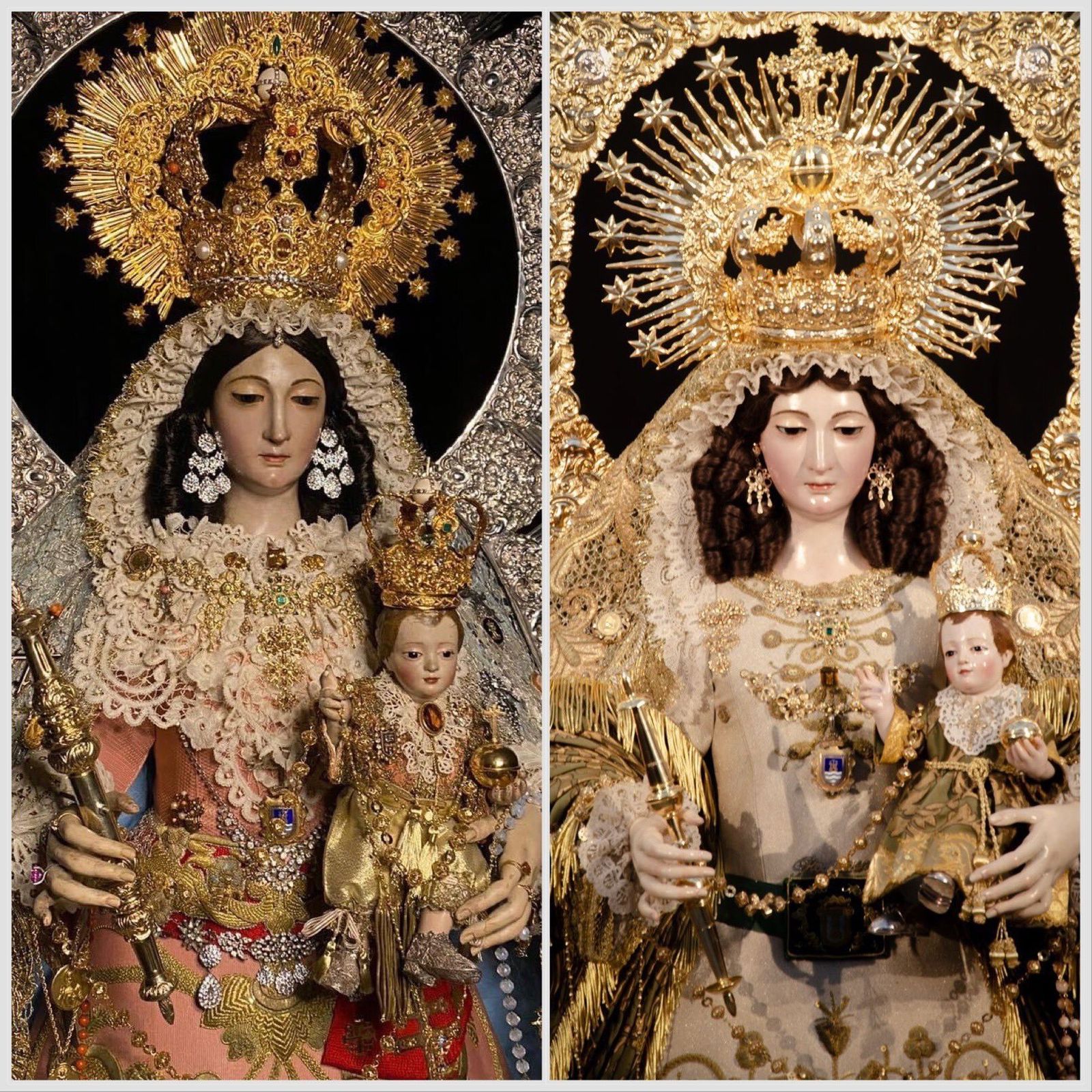 La Virgen del Rosario, antes y después de su restauración