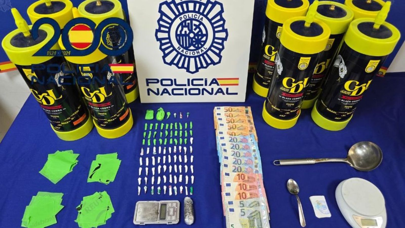 Incautación de la Policía Nacional en el barrio de La Caridad de Algeciras.