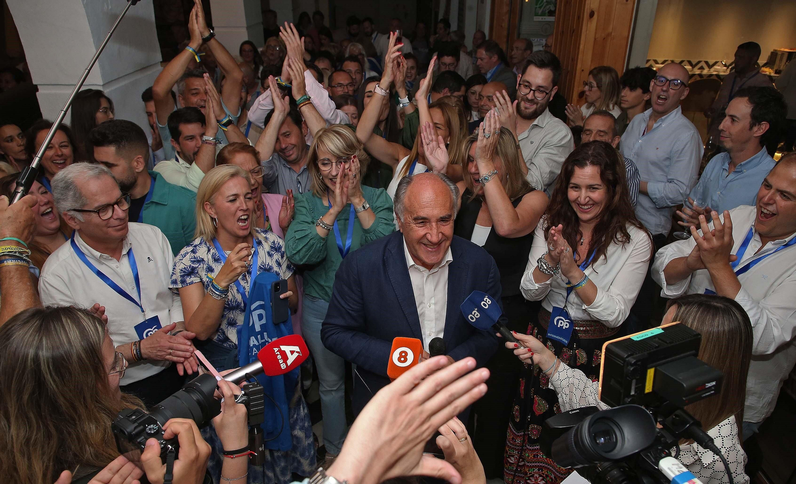 Landaluce, en la noche electoral de las municipales del 28 de mayo.