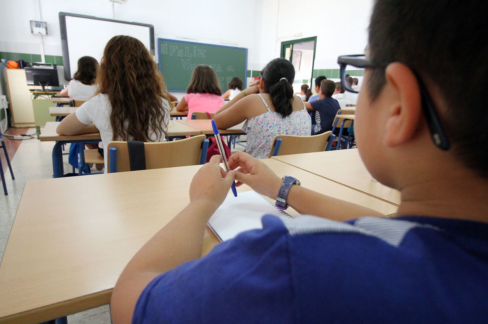 Niños, en un clase de primaria.