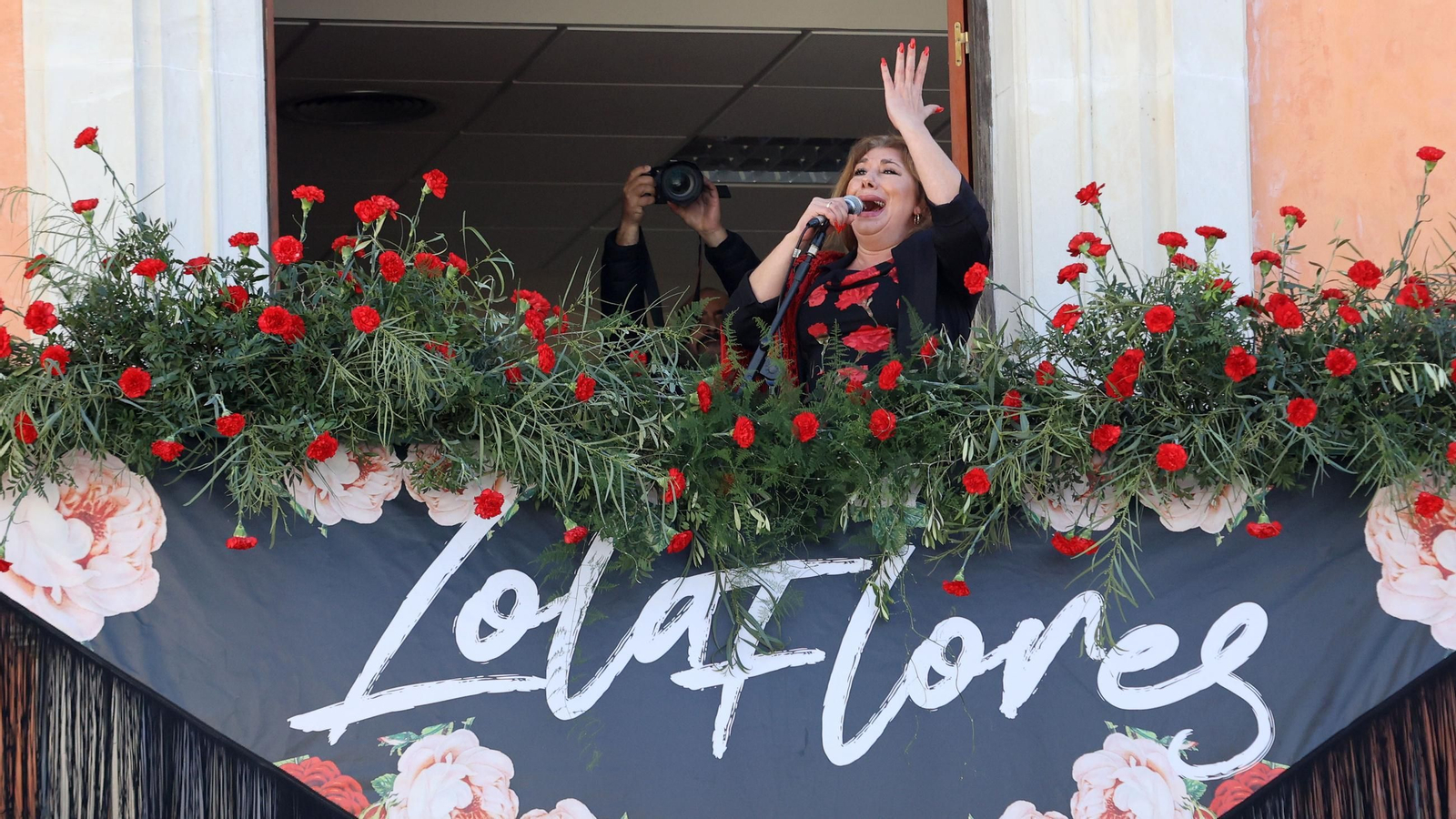 Imágenes de los balcones de Lola Flores en Jerez