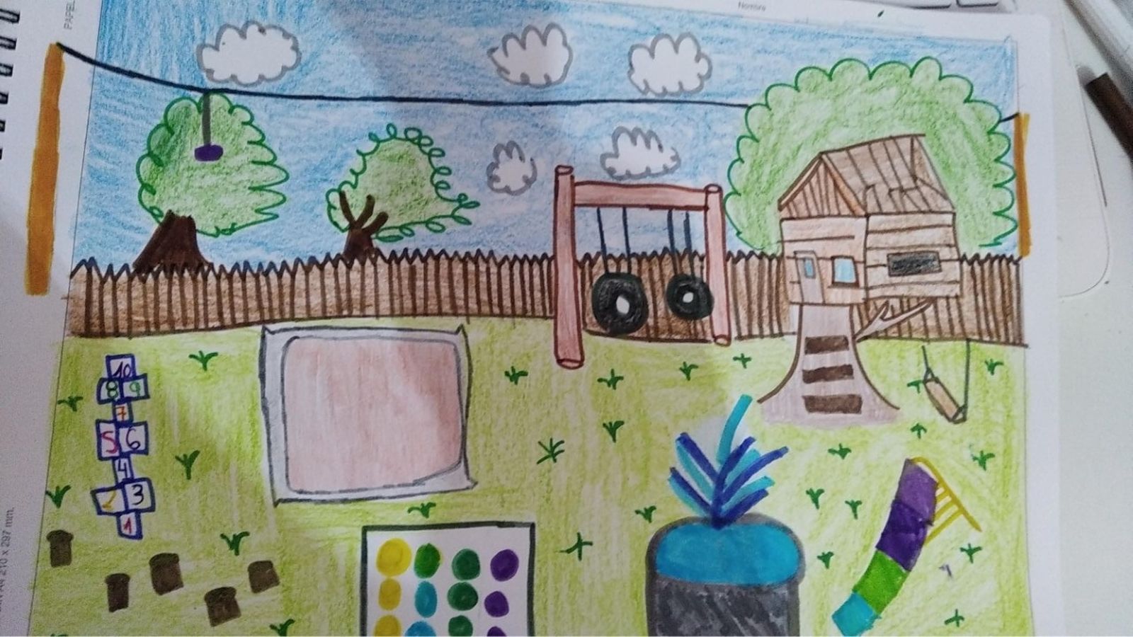 Así imaginan los niños de Montilla el futuro parque Tierno Galván, 'la pradera'