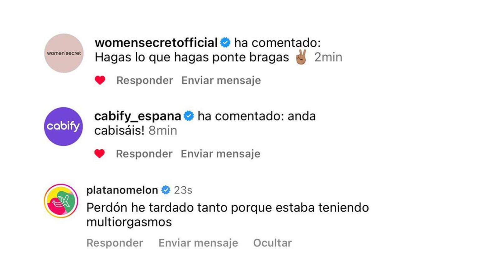 Algunos de los comentarios recibidos en el post de Itziar Oltra Algunos de los comentarios recibidos en el post de Itziar Oltra