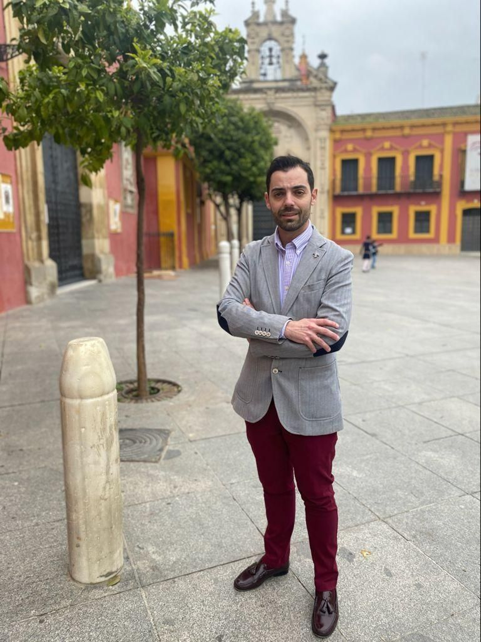 José Antonio Martin en la Plaza de San Lorenzo.