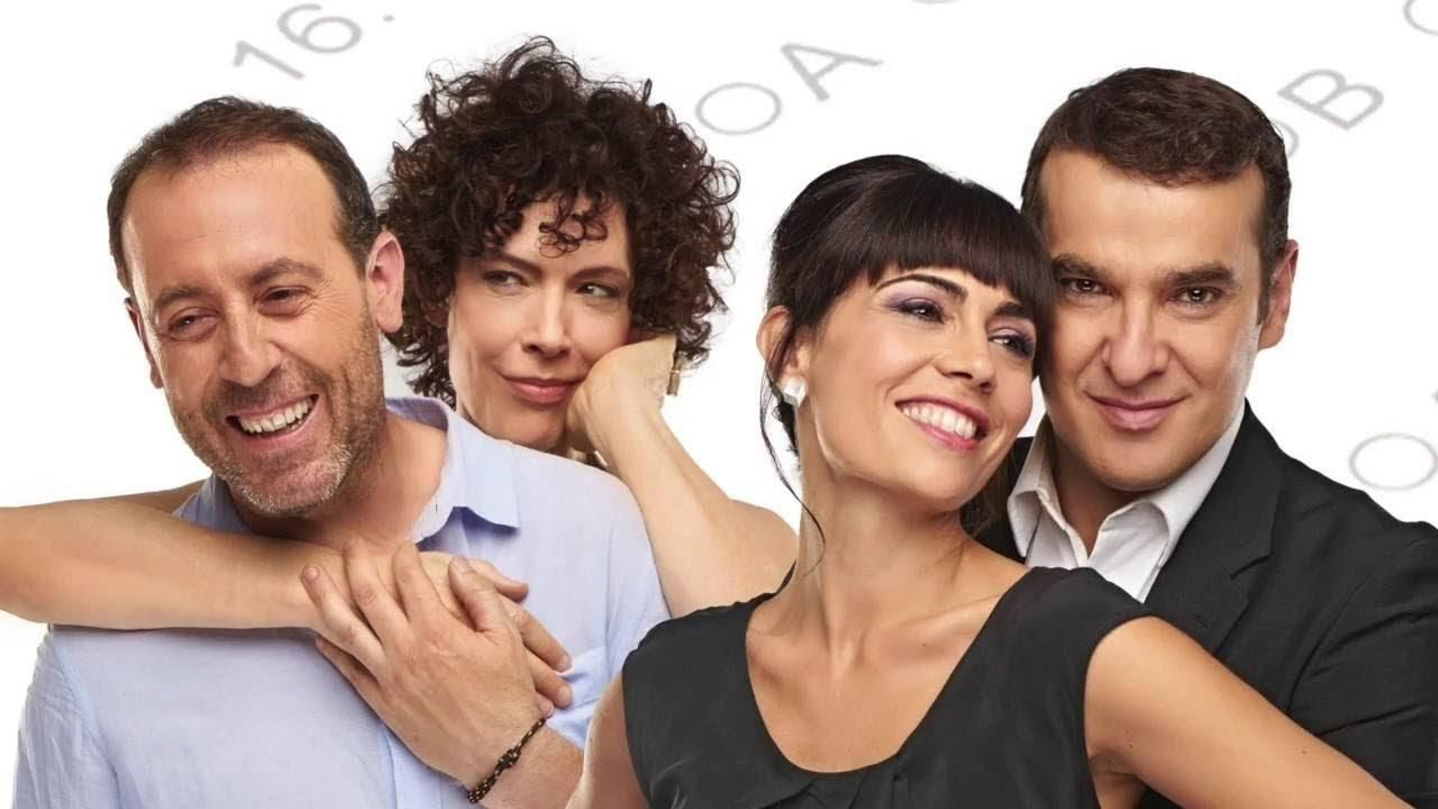 Los cuatro actores que participan en la obra 'El test'.