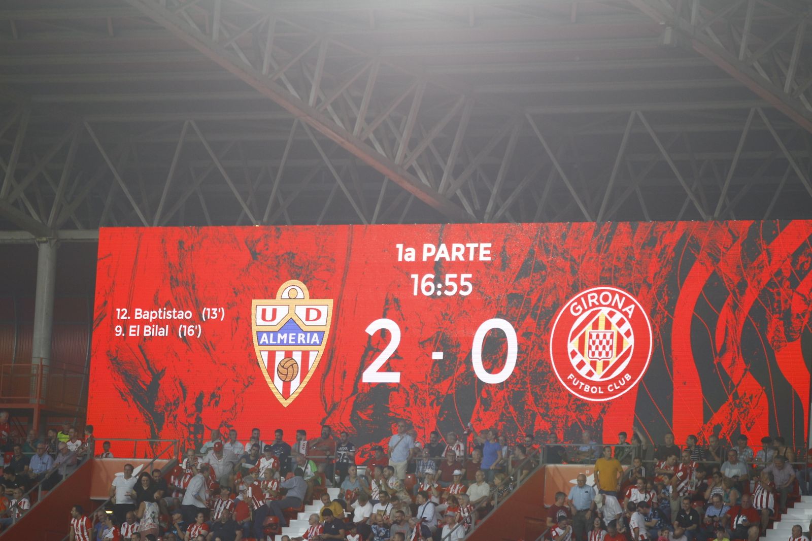 Imágenes del partido de fútbol U.D. Almería-Girona F.C.