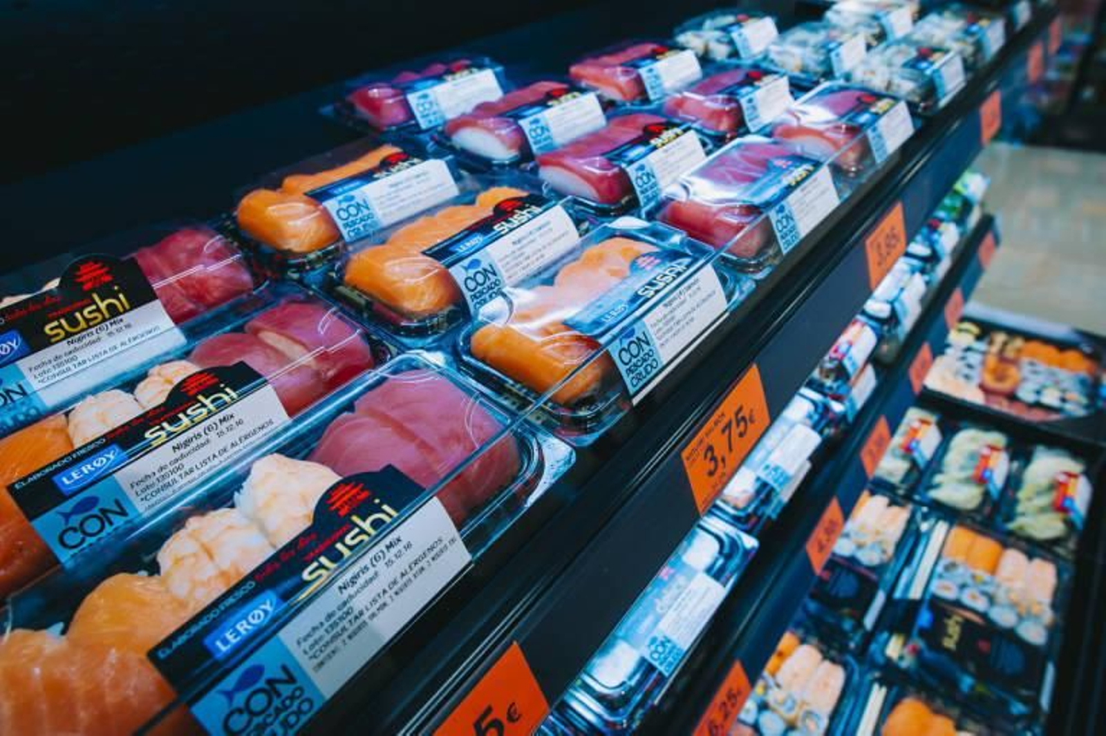 Estand de Sushi en los establecimientos de Mercadona.