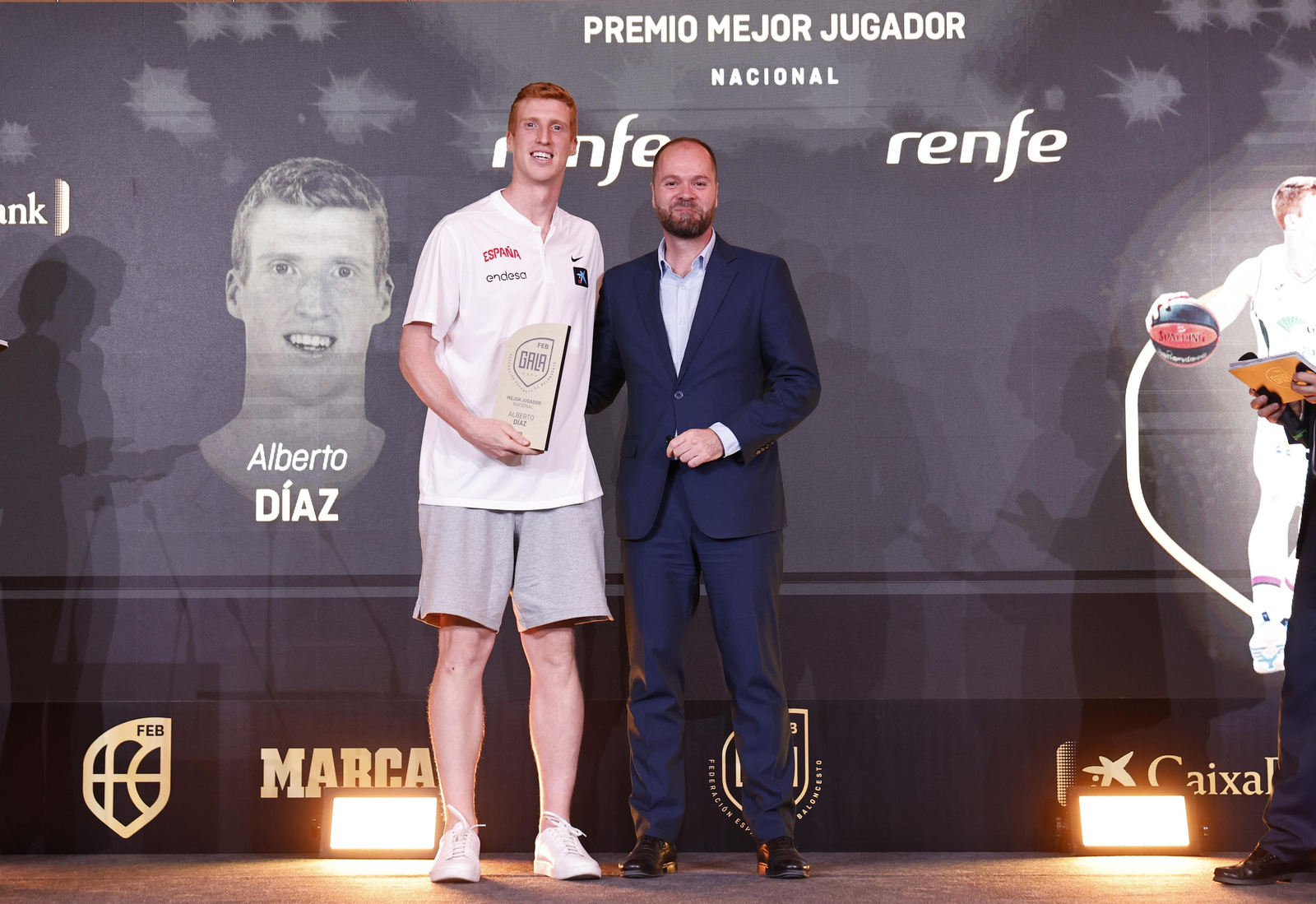 Alberto Díaz, en la gala del baloncesto español