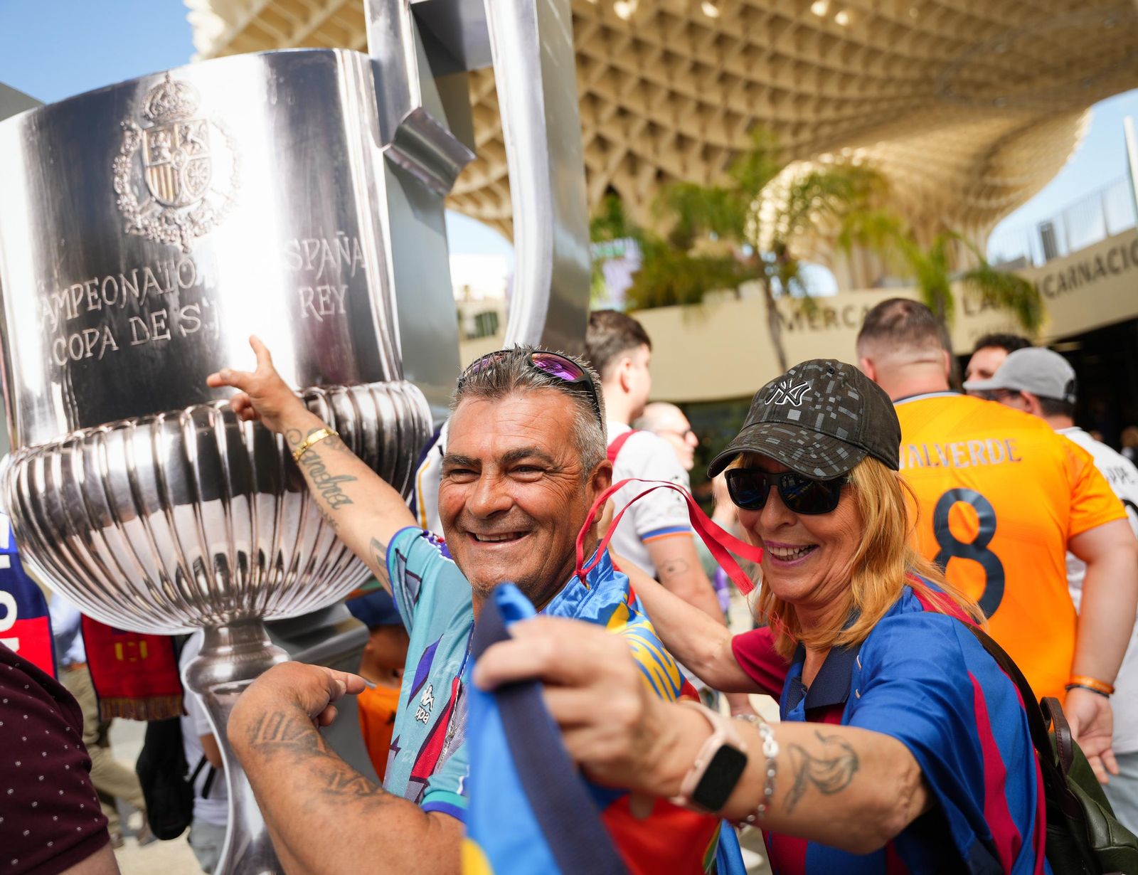 La fotos del día antes de la final de Copa Barcelona - Real Madrid