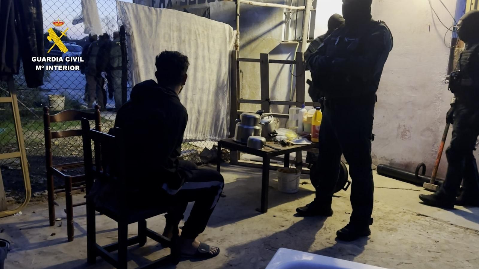 La Guardia Civil, actuando