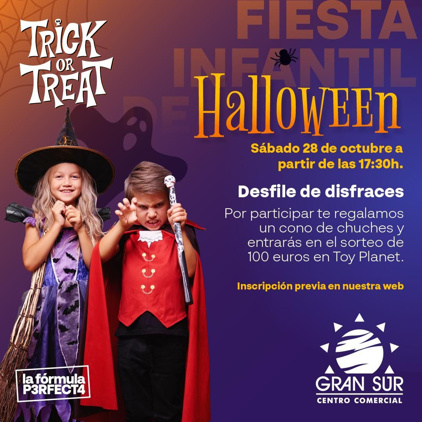 Cartel de Halloween en Gran Sur.