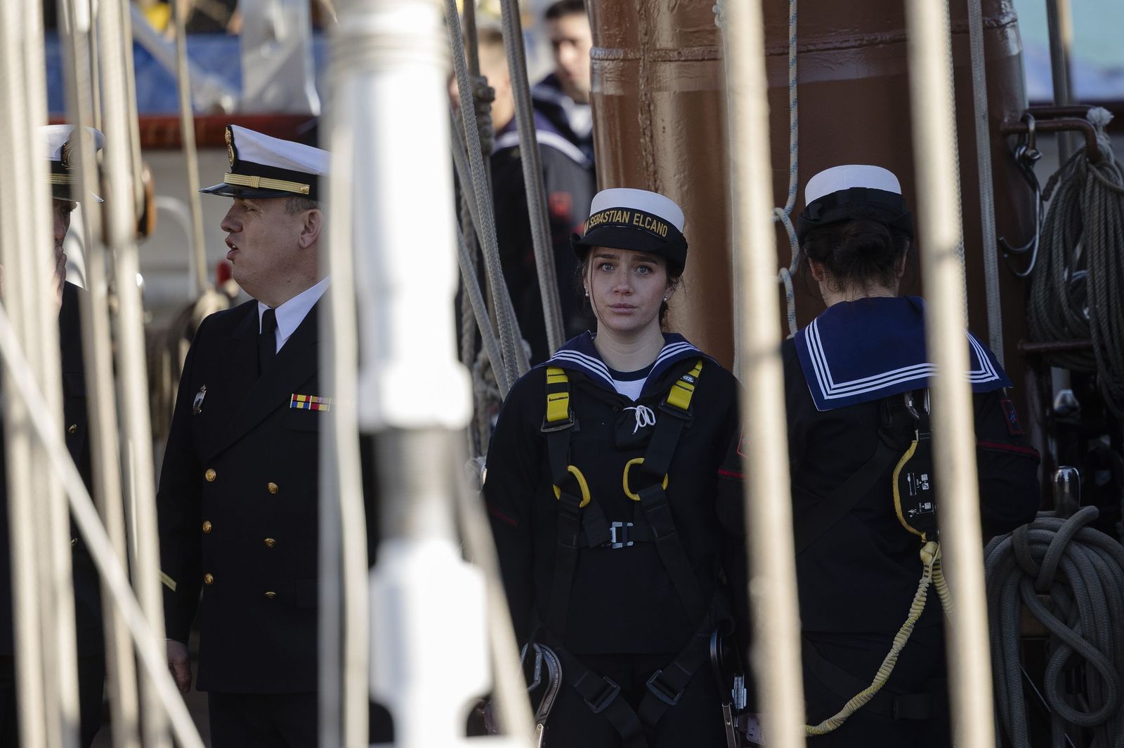 Las imágenes de la despedida del Juan Sebastián de Elcano