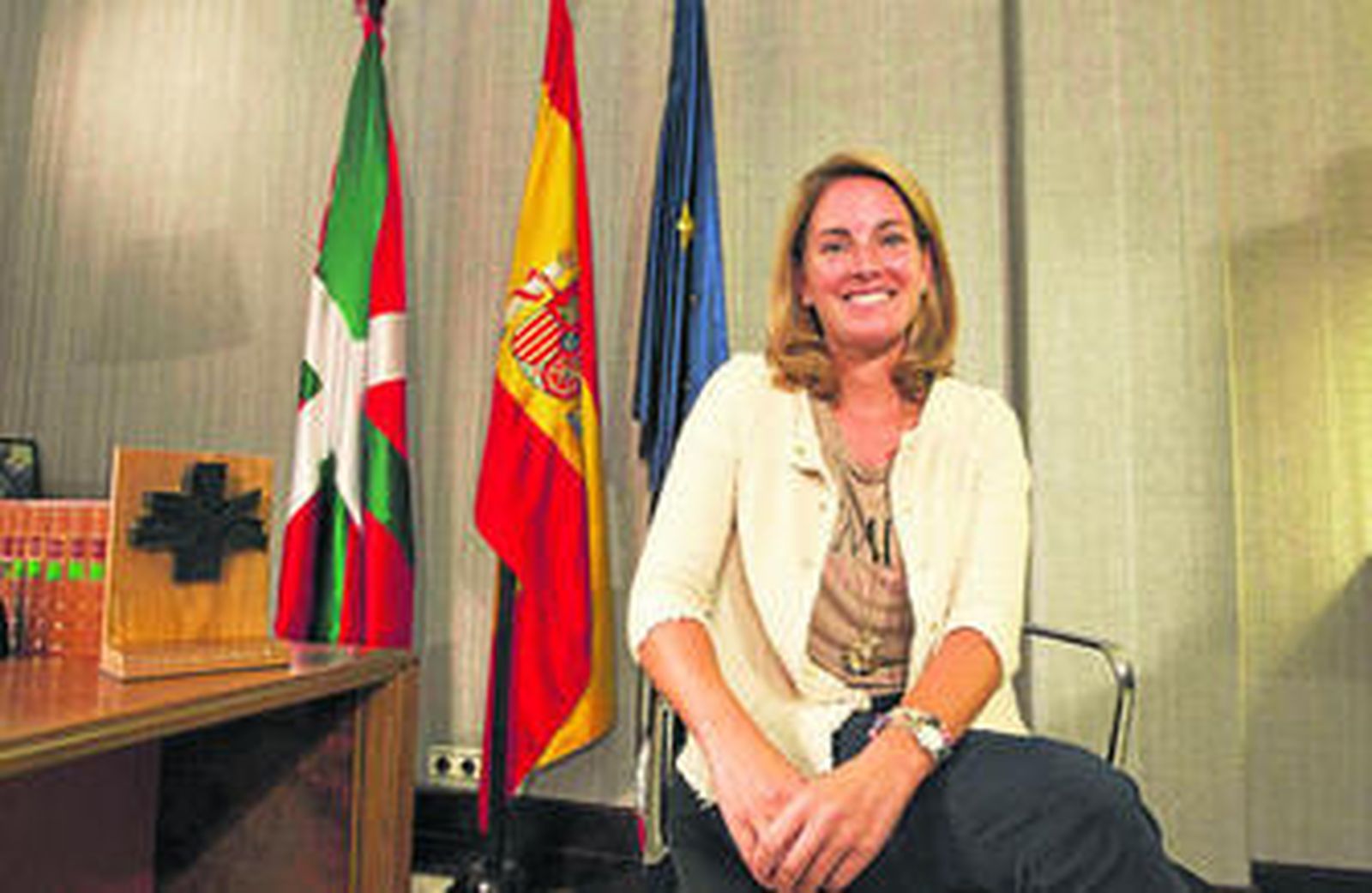 La presidenta del Parlamento Vasco, Arantza Quiroga, durante la entrevista con Efe.
